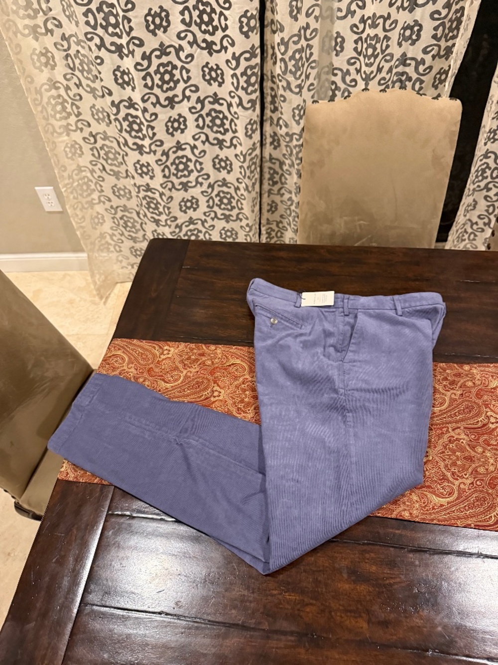 Peter Millar Men's Size 38 Blue Haze Superior Soft Corduroy Pant MSRP $188